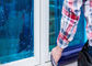 창 유리 임시 보호를 위한 자동 접착 파란 PE 보호 피막
